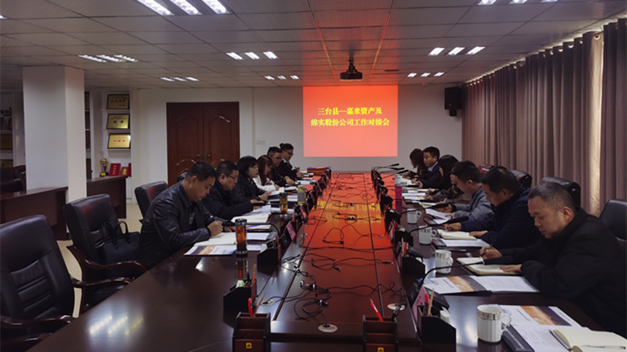 同向發(fā)力、共謀發(fā)展：嘉來資產(chǎn)、綿實股份與三臺縣各平臺公司開展工作對接