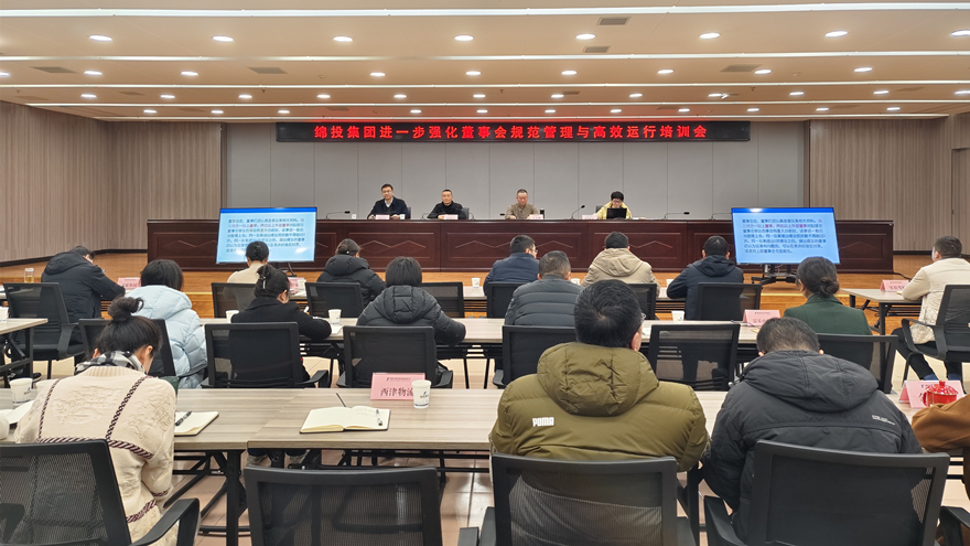 綿投集團召開進(jìn)一步強化董事會規(guī)范管理與高效運行培訓(xùn)會1